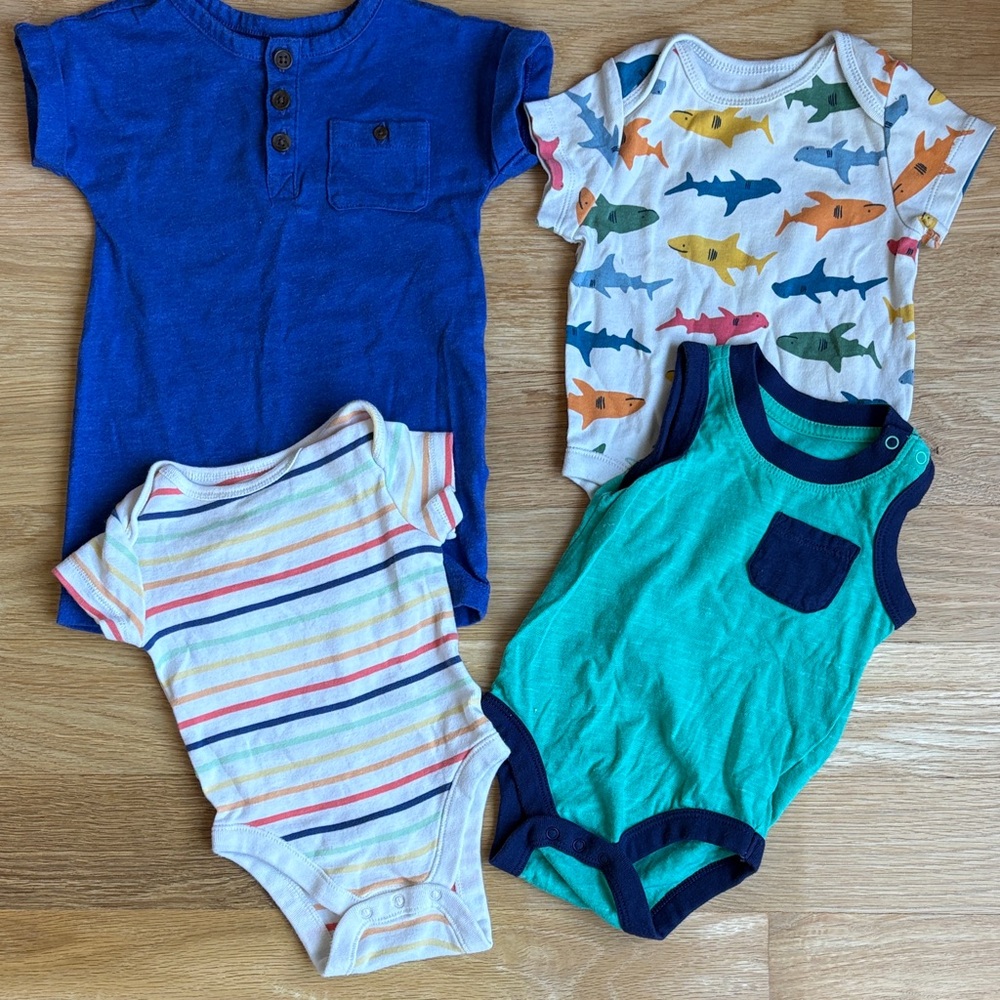 SET OF 4 | OLD NAVY, CAT & JACK BODYSUITS